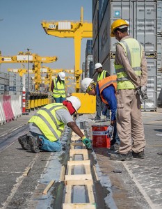 Crane Rail Grout Infill Process